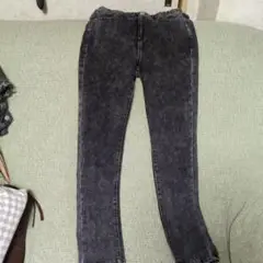 ダークグレー スリムフィット デニムパンツ150