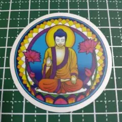 防水ステッカー【2枚目100円】ブッダ　お釈迦様　仏教　No.21806