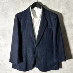 【高級】LANVANランバン 夏用 シャツジャケット 透け感 薄手 紺 Ｍのサムネイル