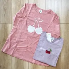 【130/未使用品】デビロックストア 長袖Tシャツトップス(さくらんぼ/チェリー