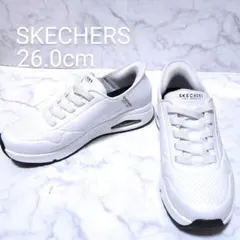 未使用級 スケッチャーズ ウノ イージー エア スリップインズ ホワイト