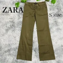 a118【ZARA】 大人気 ザラ レディス ボトム カーキ Sサイズ