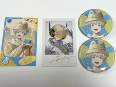 緋八マナ 箔押しチェキ 缶バッジ セット