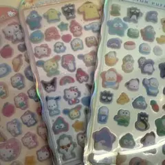 コットンパフィーシール キティ はぴだんぶい サンリオキャラクターズ 3種 ❷