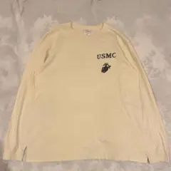 【美品USMC】クリーム色 長袖カットソー