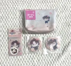 忍たま乱太郎　ふんわり桜もちぴこの段 4点セット 土井半助 山田利吉 アクスタ