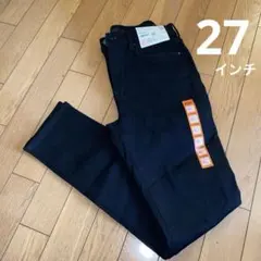UNIQLO HEATTECH ブラックストレッチジーンズ 27インチ