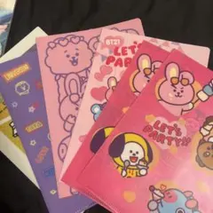 BT21 パーティークリアファイル 5枚セット