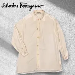 【訳あり】フェラガモ シルク100% ヴィンテージ｜リメイク・古着好きに