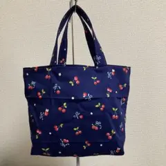 さくらんぼ柄トートバック