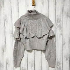 INGNI イング (M)　フリル ケーブルニット