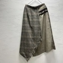 超美品✨AS KNOW AS PINKY✨チェック柄ラップスカート✨Mサイズ