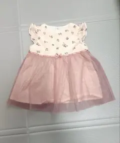 Bebe reduction 花柄フリル袖ワンピース M80-90