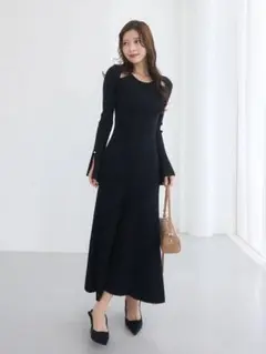 eimyistoire リブニットフレアワンピース