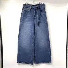 sacai Levi's ストレートデニム ブルー ベルト コラボのサムネイル