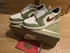 NIKE Dunk Low ホワイト/グリーン/ブラウン