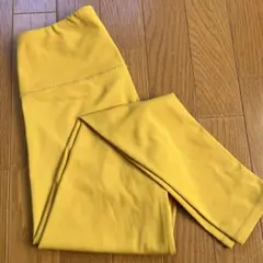 イエロー ハイウエスト ヨガパンツ　レギンス