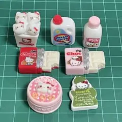 30.ネコプリントデコパーツ ① 7個セット