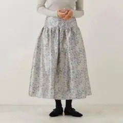 ヌキテパ Spick&Span別注 マルチストライプギャザーフレアロング