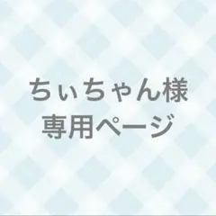 【ちぃちゃん様専用ページ】