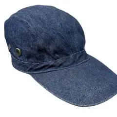 4パネル ロングビル デニム キャップ used old