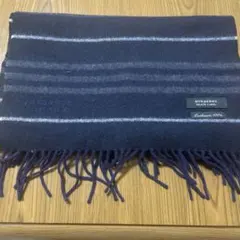 BURBERRY BLACK LABEL カシミヤマフラー ネイビー