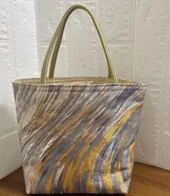 帯リメイクトートバッグ　正絹　ハンドメイド