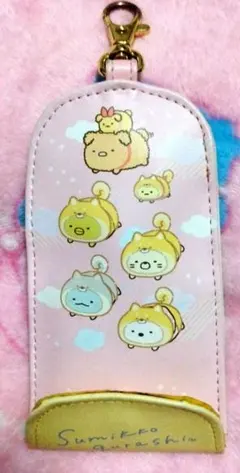 美品　すみっコぐらしリール付キーケース　サンエックス