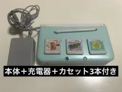 닌텐도 3DS LL 본체, 민트 화이트, 소프트웨어 3개, 카세트 3개