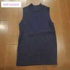 AndCouture・ネイビー・ノースリーブ・ニットのサムネイル