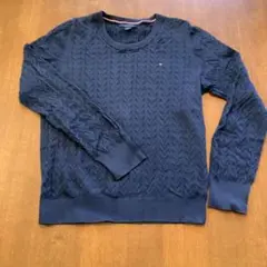 Tommy Hilfiger ネイビー ケーブルニット 長袖
