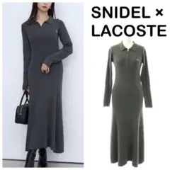 スキッパーリブニットワンピース スナイデル ラコステ ニットワンピース
