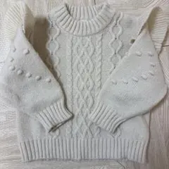 après les cours ハート模様ニットセーター