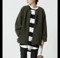 フリークスストア　リバーシブルボアジャケット　カーキ