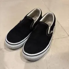 Vans ブラック スリッポン 21cm キッズ　黒　バンズ　スニーカー