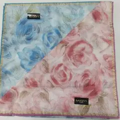 【新品未使用】LANVIN ランバン 花柄薄手ハンカチ2枚セット
