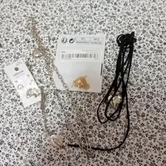 ネックレスセット メダル ハート型チャーム