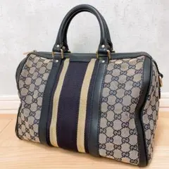 GUCCI GGキャンバス シェリーライン 247205 ハンド ボストンバッグ
