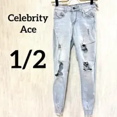 Celebrity Ace 【1/2】ダメージデニム レディース ボトムス 古着
