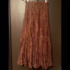 zing zing ヴィンテージショップ スカート ブラウン レース マキシ丈