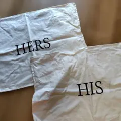 専用です　　ニトリ　枕カバー　HERS　HIS 裏表　2枚セット