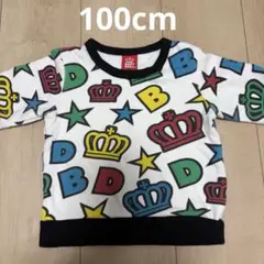 BABY DOLL クラウン柄 トレーナー 100男の子　女の子　カラフル　総柄