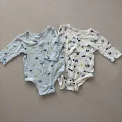 ベビー長袖肌着 ロンパース2枚セット サイズ80