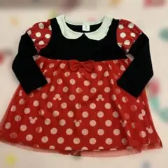 ディズニー　95㎝　ミニーマウス　ドット柄ワンピース