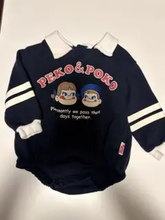 【着画あり】Peko & Poko トレーナー ベビーロンパース 80cm