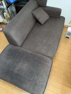【引き取り可】オットマン付きソファ 付属クッション付き