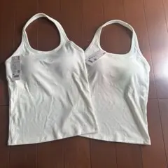[新品未使用]ユニクロ　ブラトップ　ホワイト　Mサイズ　2点セット