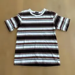 COMME CA ISM ストライプ 半袖Tシャツ