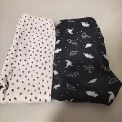 ベビーパンツ 2点セット ドット柄 恐竜柄