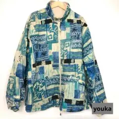 FUNAWAY 総柄 ナイロンジャケット リバーシブル XLサイズ